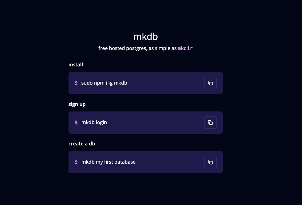 Limits | mkdb
